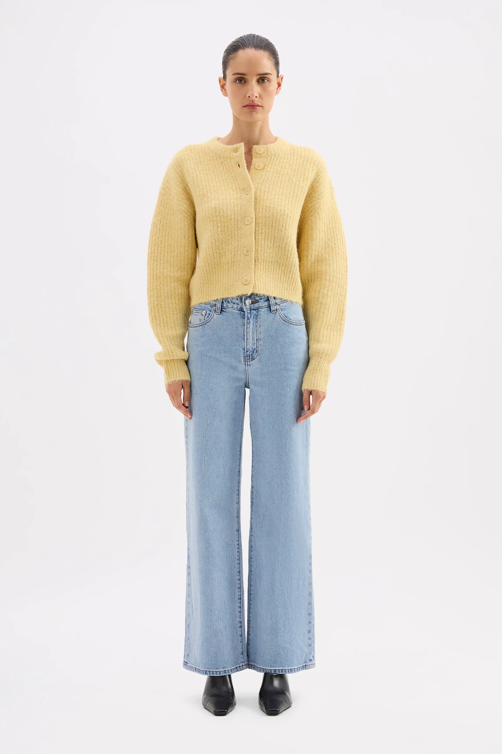 Nude Lucy - Nixon Cropped Cardigan (Butter) Nude Lucy