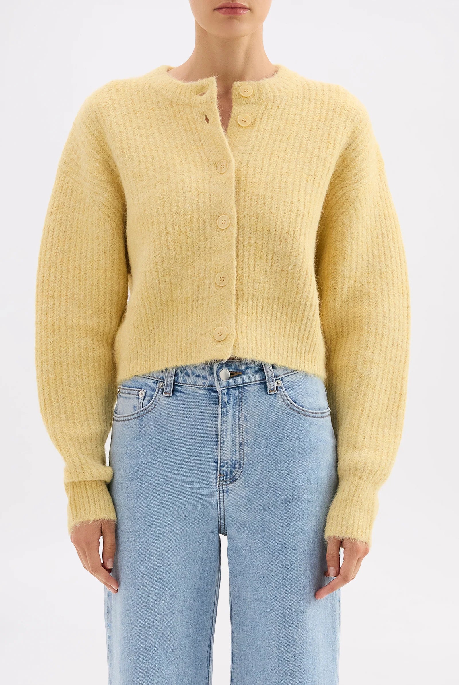 Nude Lucy - Nixon Cropped Cardigan (Butter) Nude Lucy