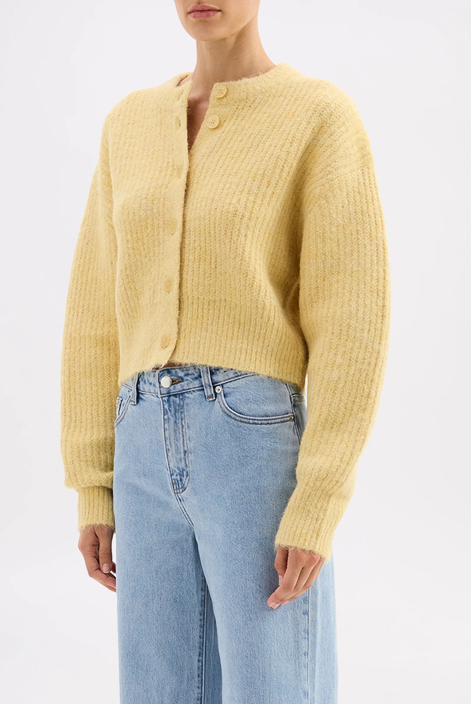 Nude Lucy - Nixon Cropped Cardigan (Butter) Nude Lucy