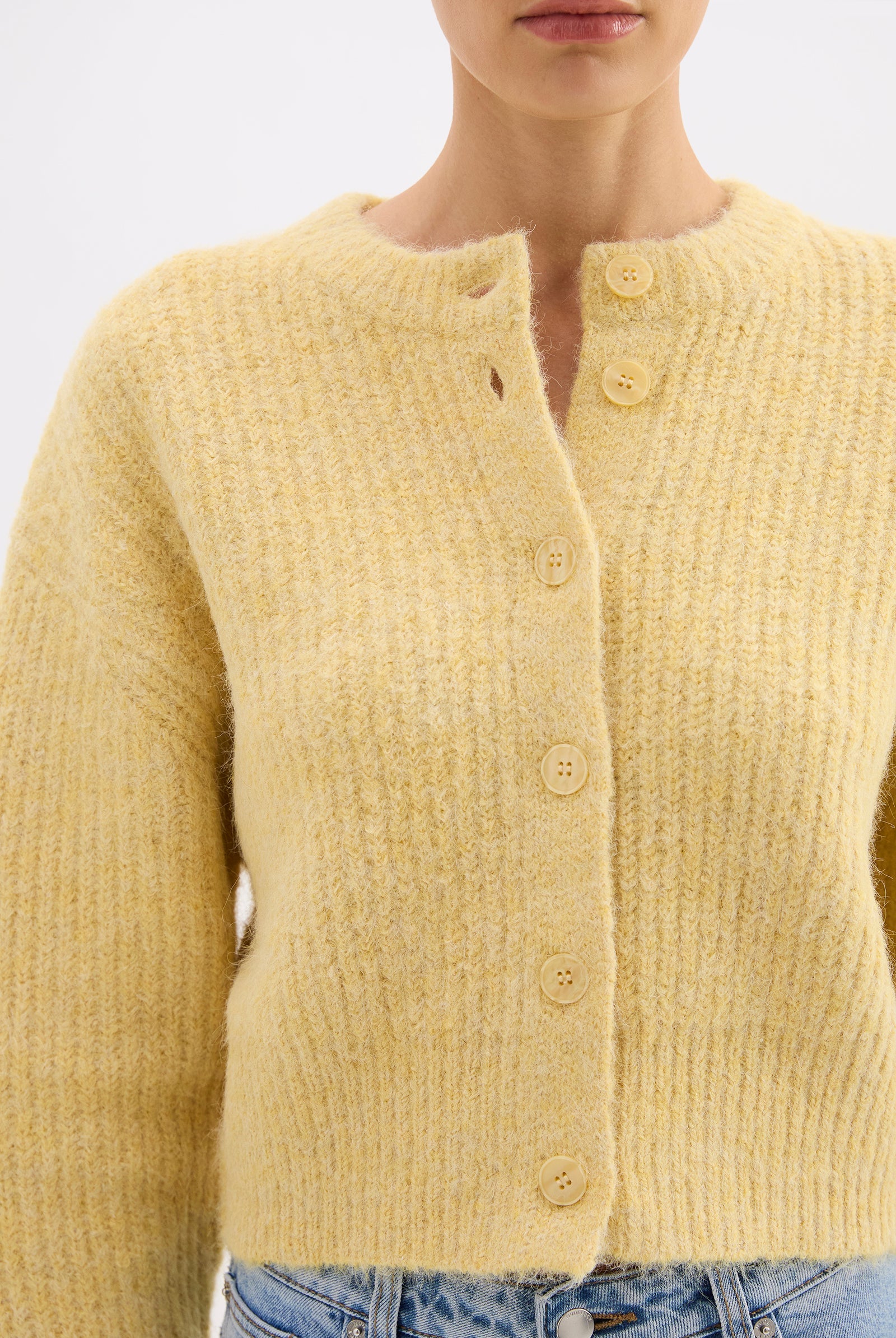 Nude Lucy - Nixon Cropped Cardigan (Butter) Nude Lucy