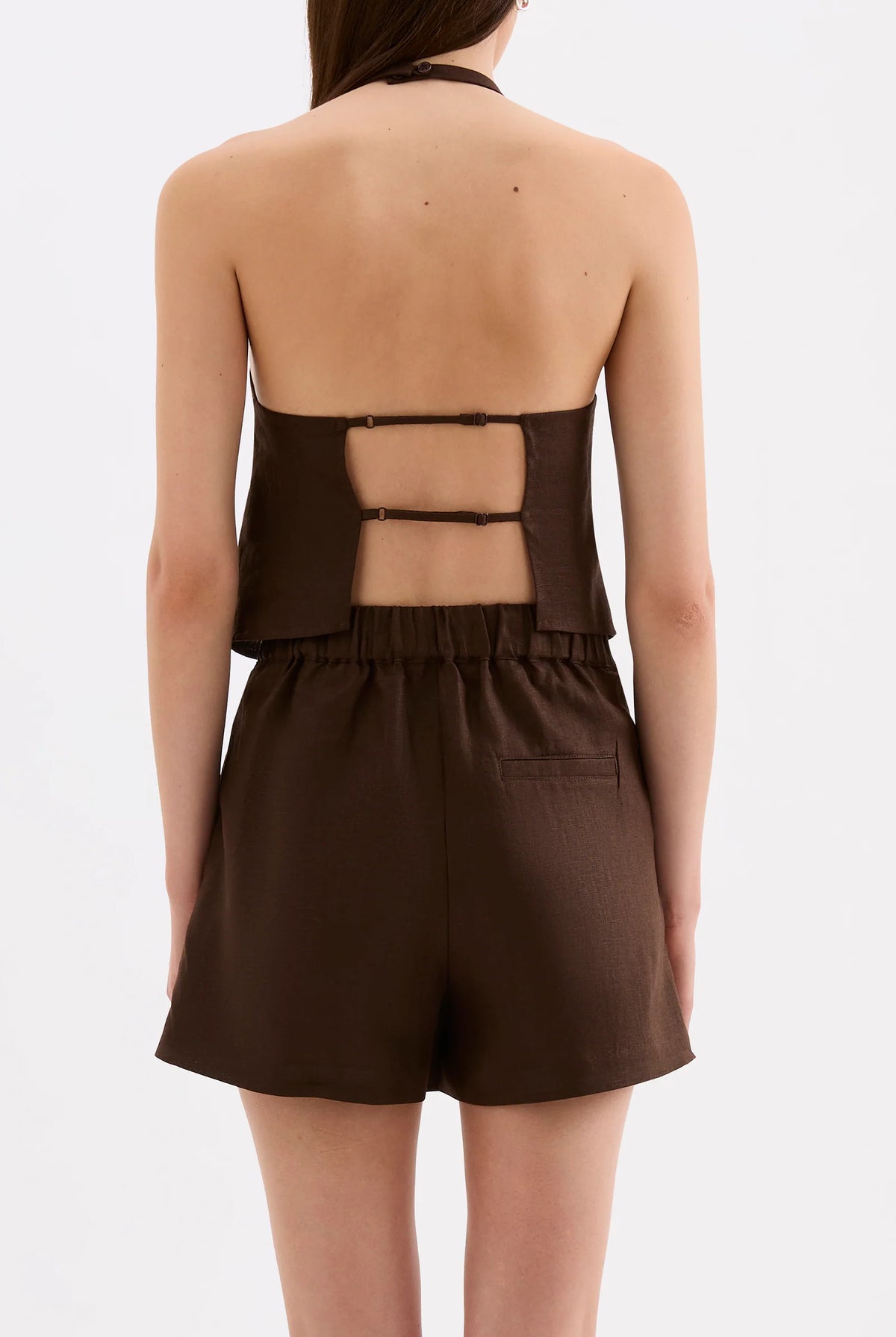 Nude Lucy - Riya Linen Top (Chcoclate) Nude Lucy