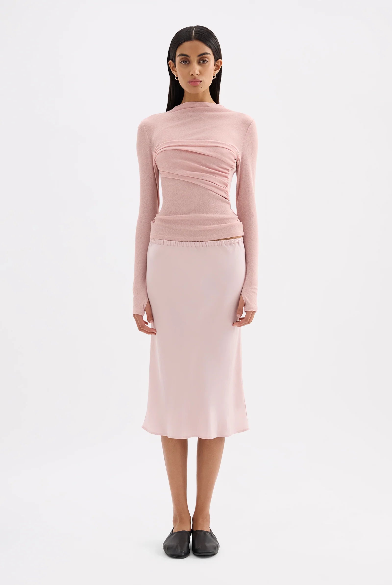 Nude Lucy - Aster LS Mesh Top (Blush) Nude Lucy