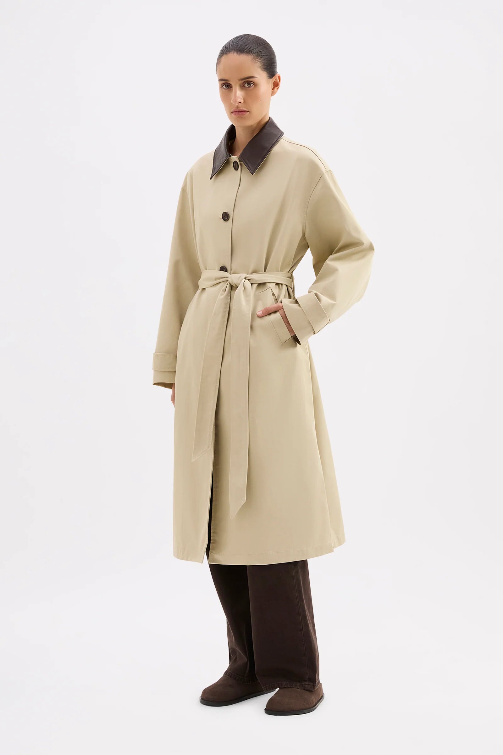 Nude Lucy - Vanita Car Coat (Fawn) Nude Lucy