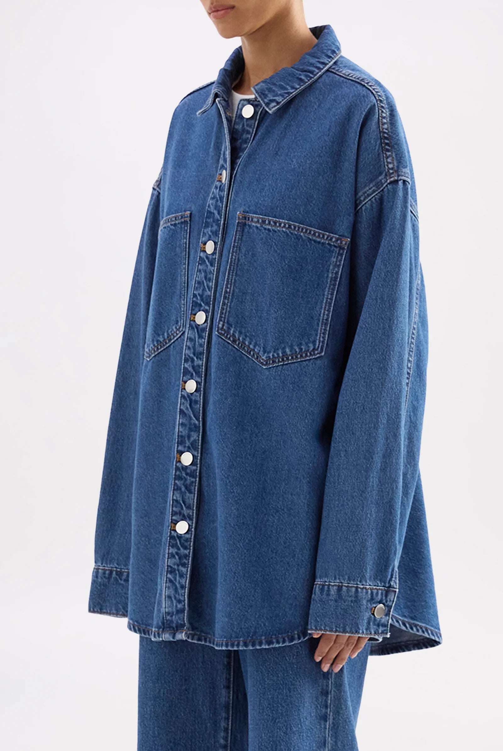 Nude Lucy - Organic Denim Oversized Shirt (Royal Blue) Nude Lucy