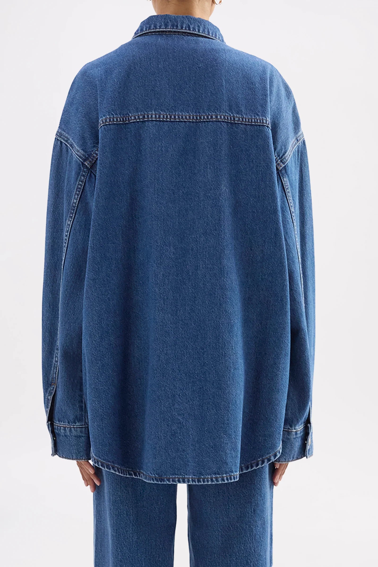 Nude Lucy - Organic Denim Oversized Shirt (Royal Blue) Nude Lucy