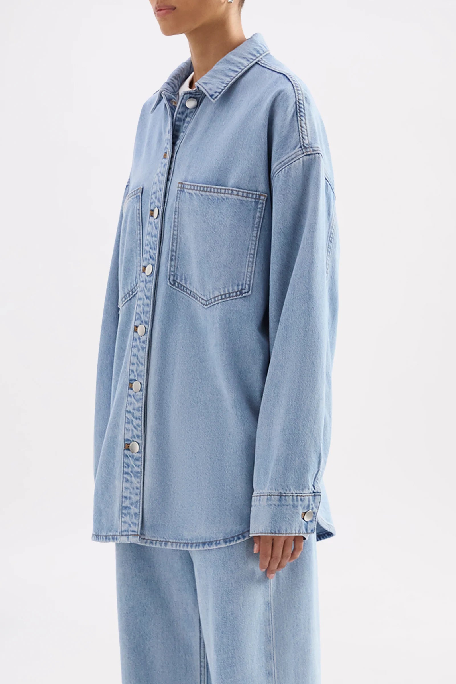 Nude Lucy - Organic Denim Oversized Shirt (Soft Blue) Nude Lucy