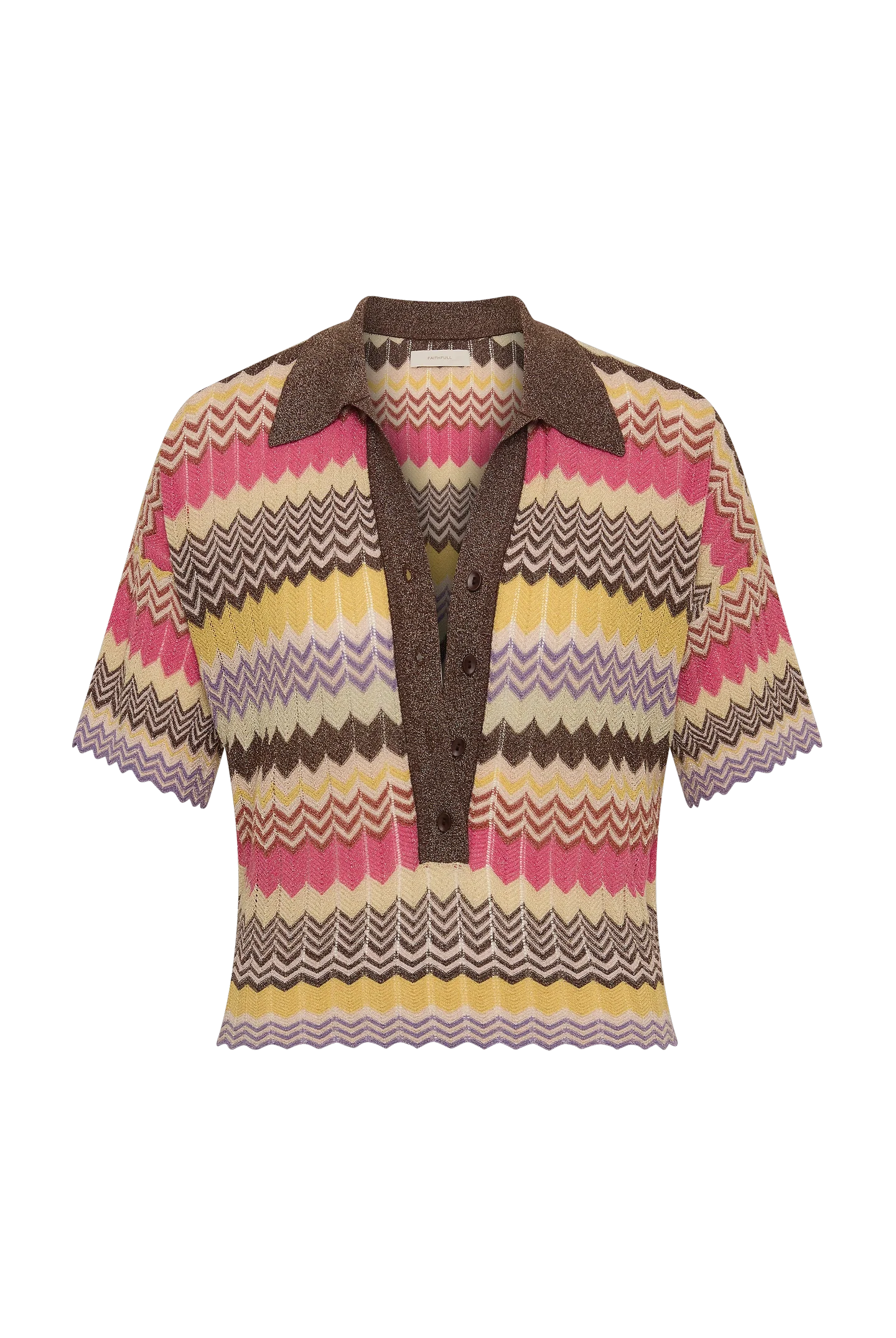 Faithfull The Brand - Raya Polo Top (Perla Stripe) Faithfull The Brand