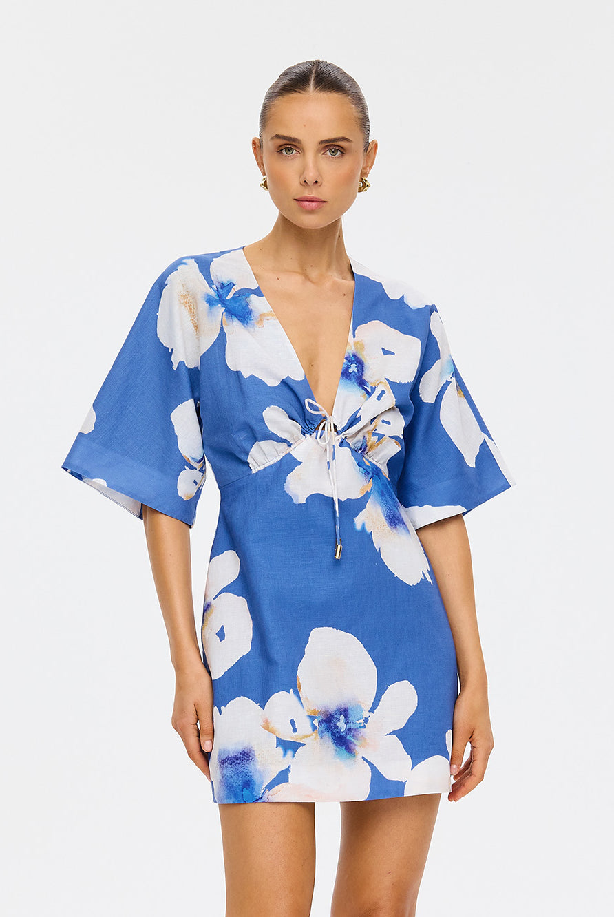 (Pre-Order) Kivari - Rowena Mini Dress (Blue) Kivari