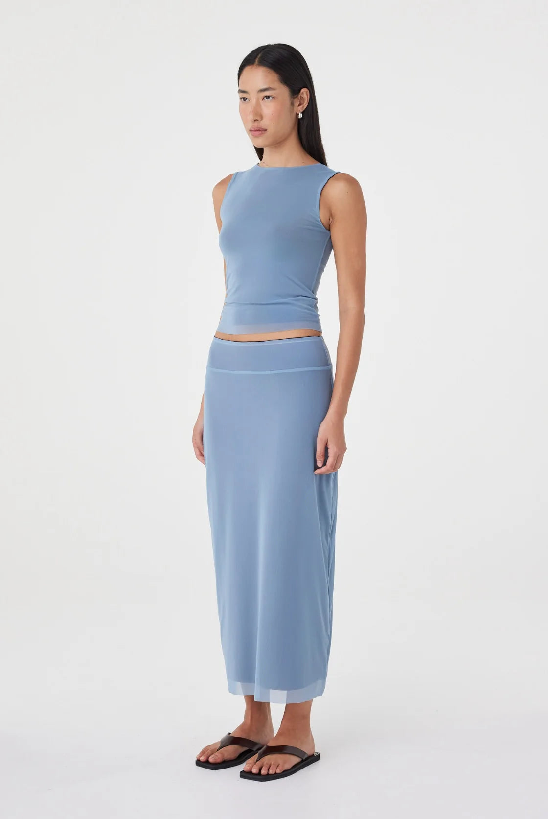 Arcaa - Eden Reversible Skirt (Pale Blue & Espresso) Arcaa