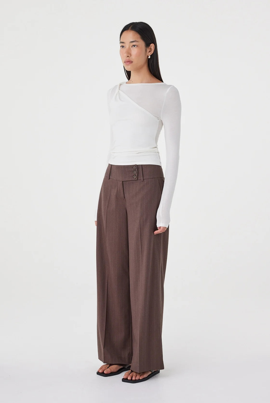 Arcaa - Mabel LS Twist Top (Cream) Arcaa