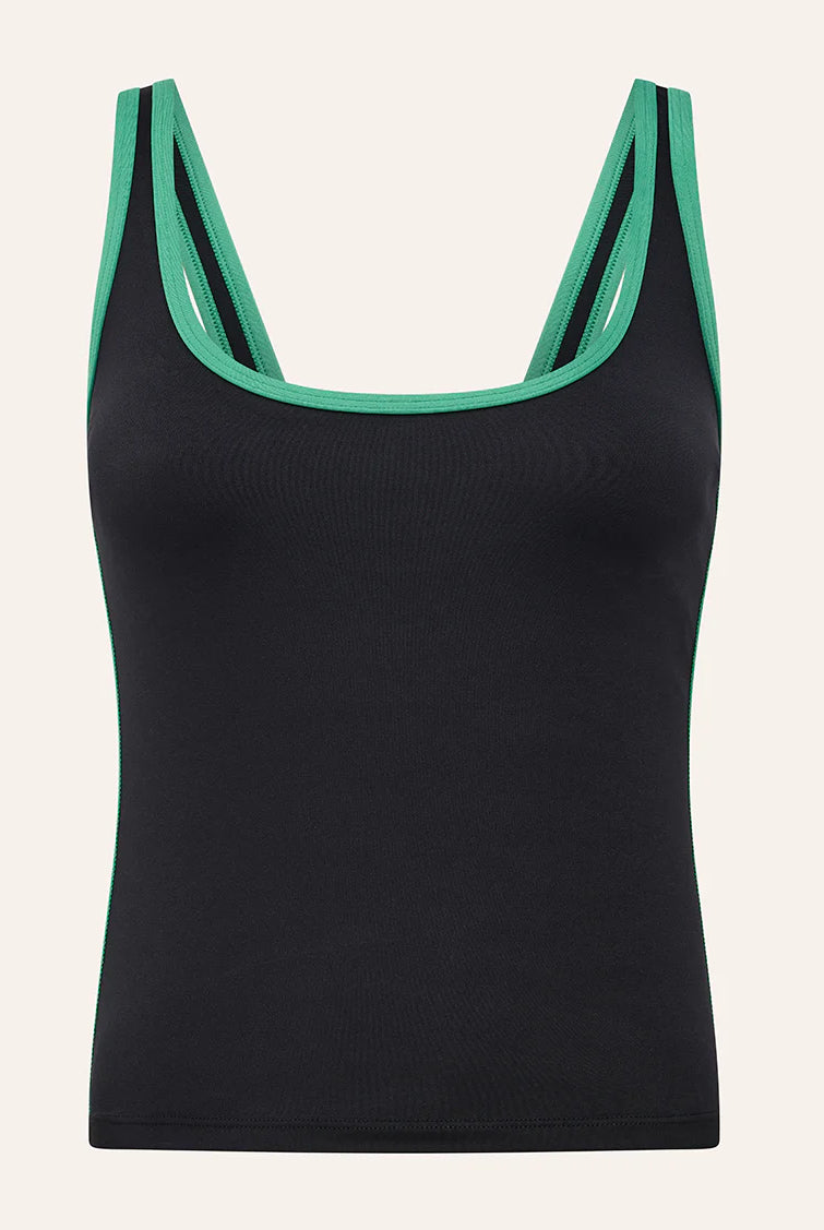 P.E Nation - Solis Scoop Tank (Black/Amazon) P.E Nation