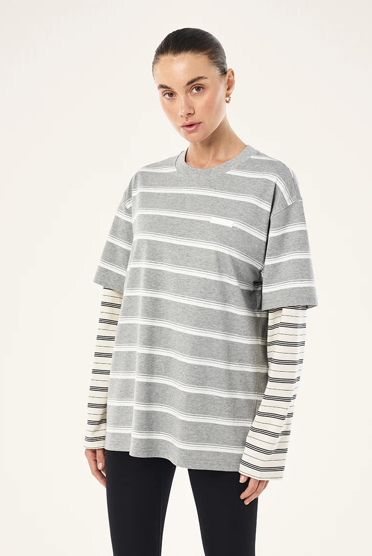 P.E Nation - Spark LS Tee (Mid Grey Marle) P.E Nation