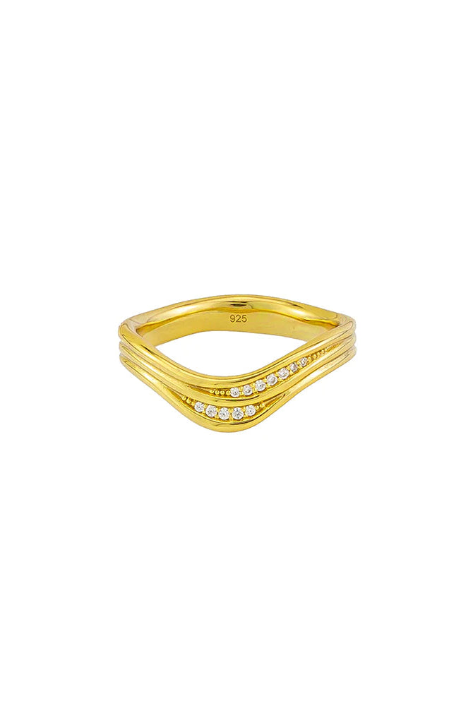 Jolie & Deen Paulina Sterling Silver Ring - Gold Jolie & Deen