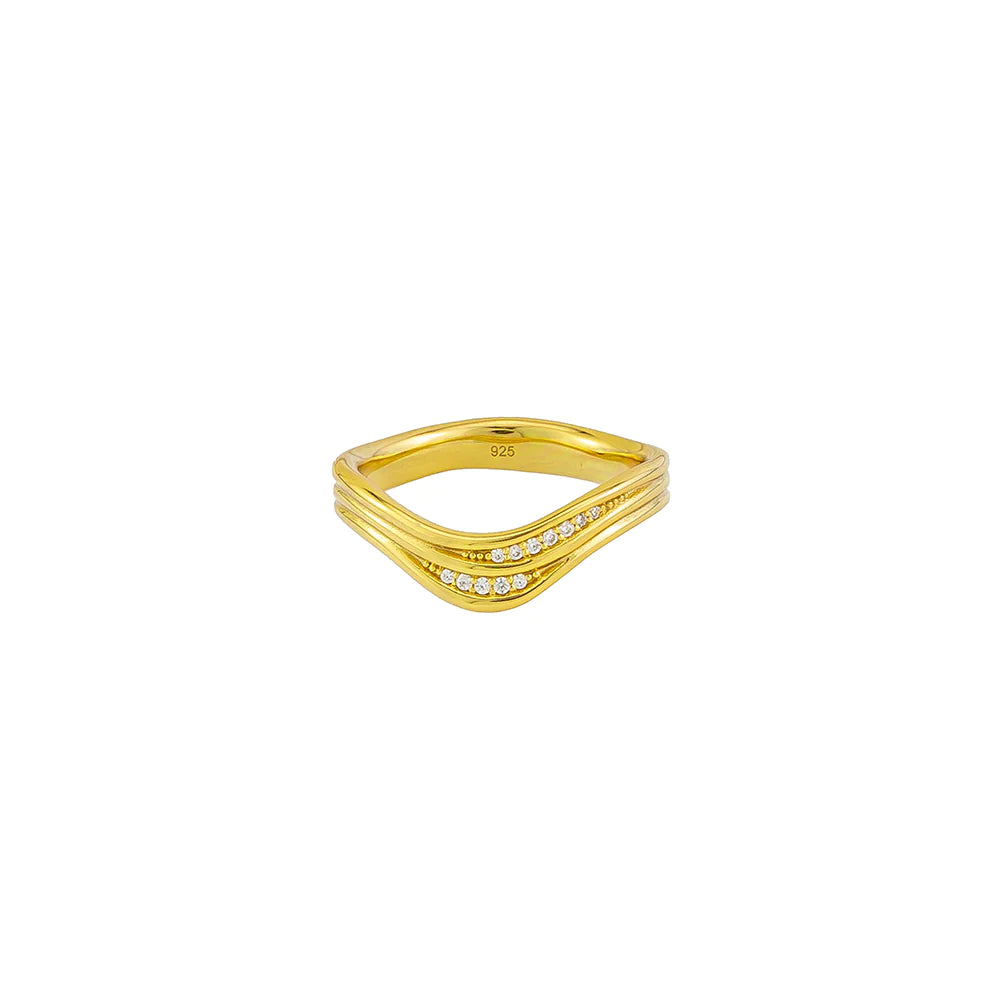 Jolie & Deen Paulina Sterling Silver Ring - Gold Jolie & Deen