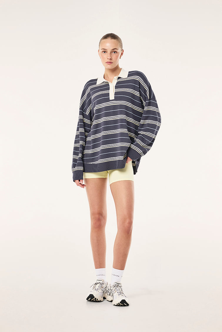 P.E Nation - Strata Rugby Knit (Marine Blue Stripe) P.E Nation