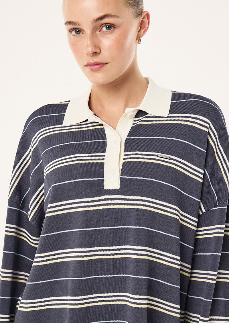 P.E Nation - Strata Rugby Knit (Marine Blue Stripe) P.E Nation