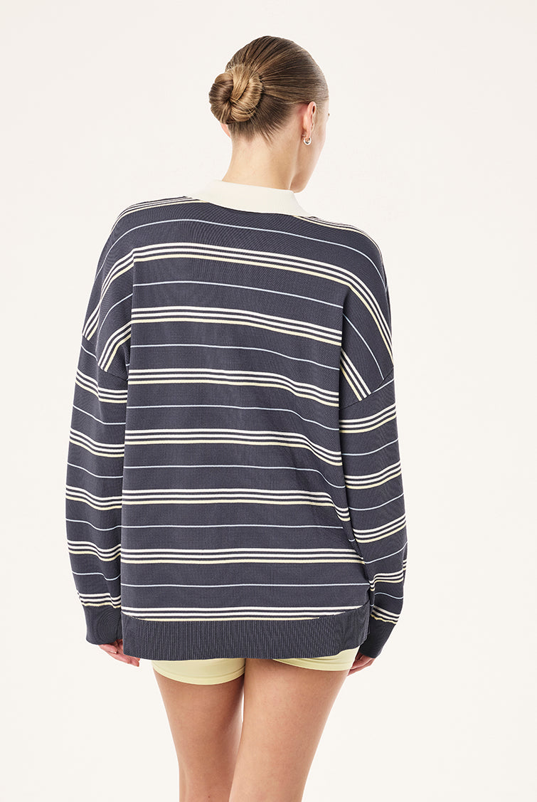 P.E Nation - Strata Rugby Knit (Marine Blue Stripe) P.E Nation