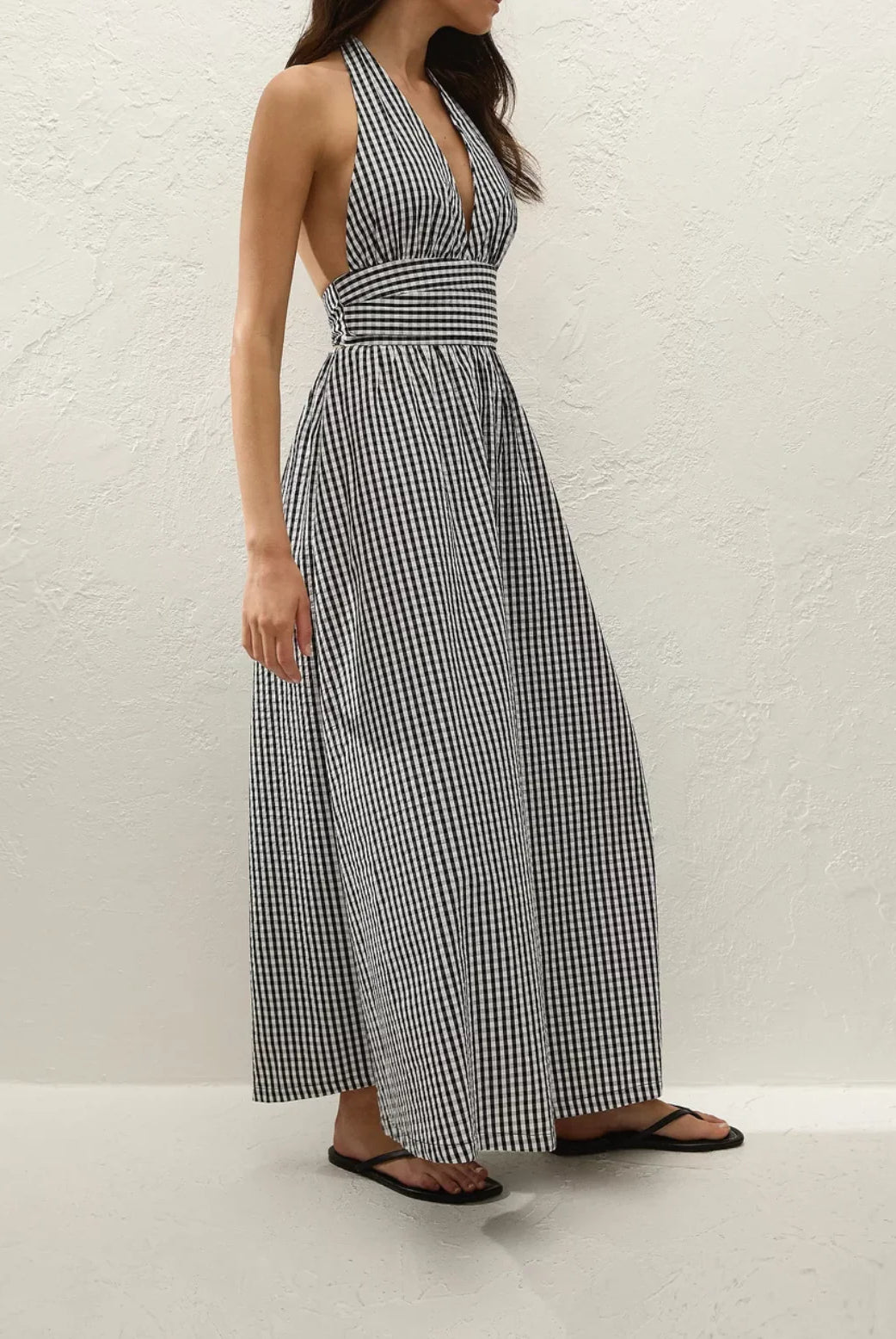 Faithful The Brand - Lido Maxi Dress (Black Texture) Faithfull The Brand