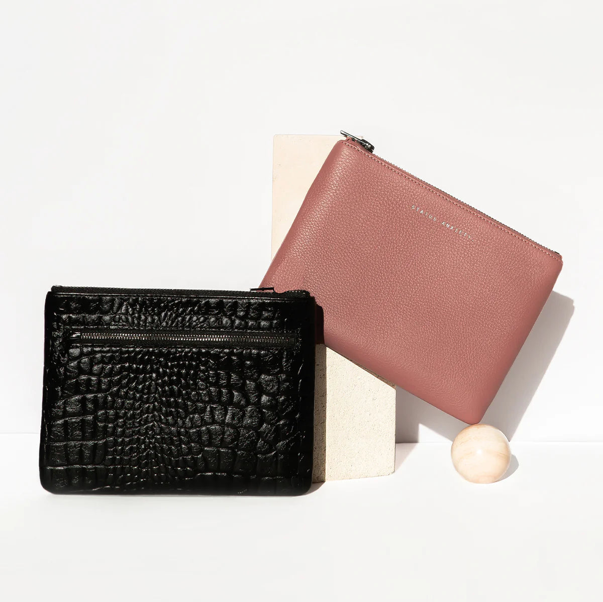 Status Anxiety New Day - Black Croc Emboss Status Anxiety