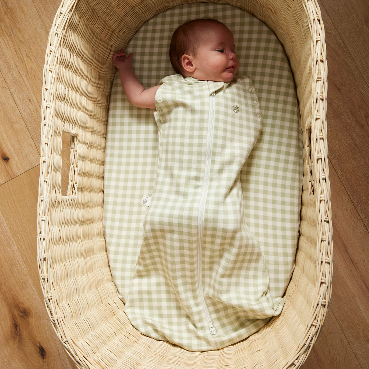 KYND Baby - Swaddle Sleeping Bag (Gumleaf Gingham) KYND Baby