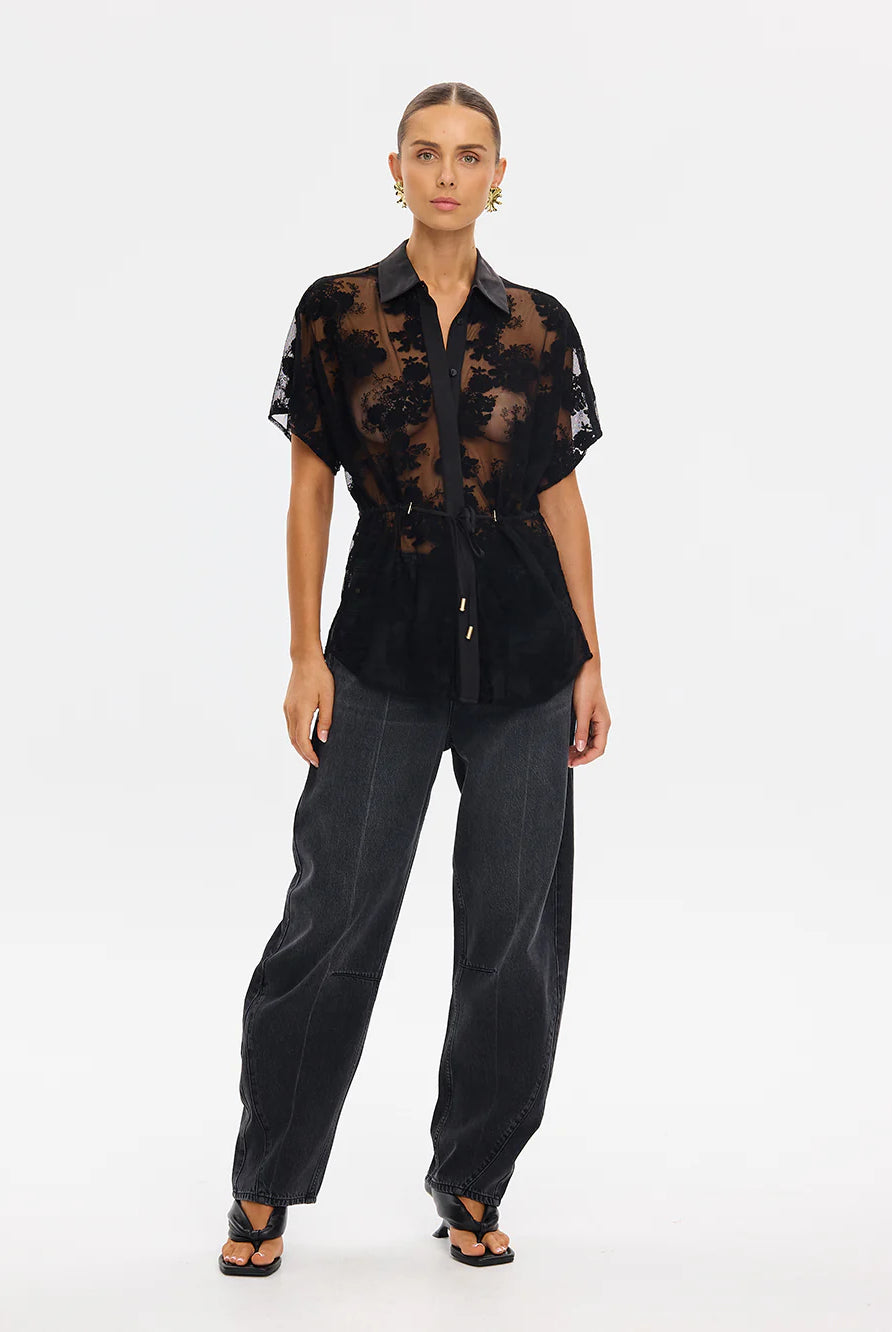 Kivari - Jaxon Lace Shirt (Black) Kivari