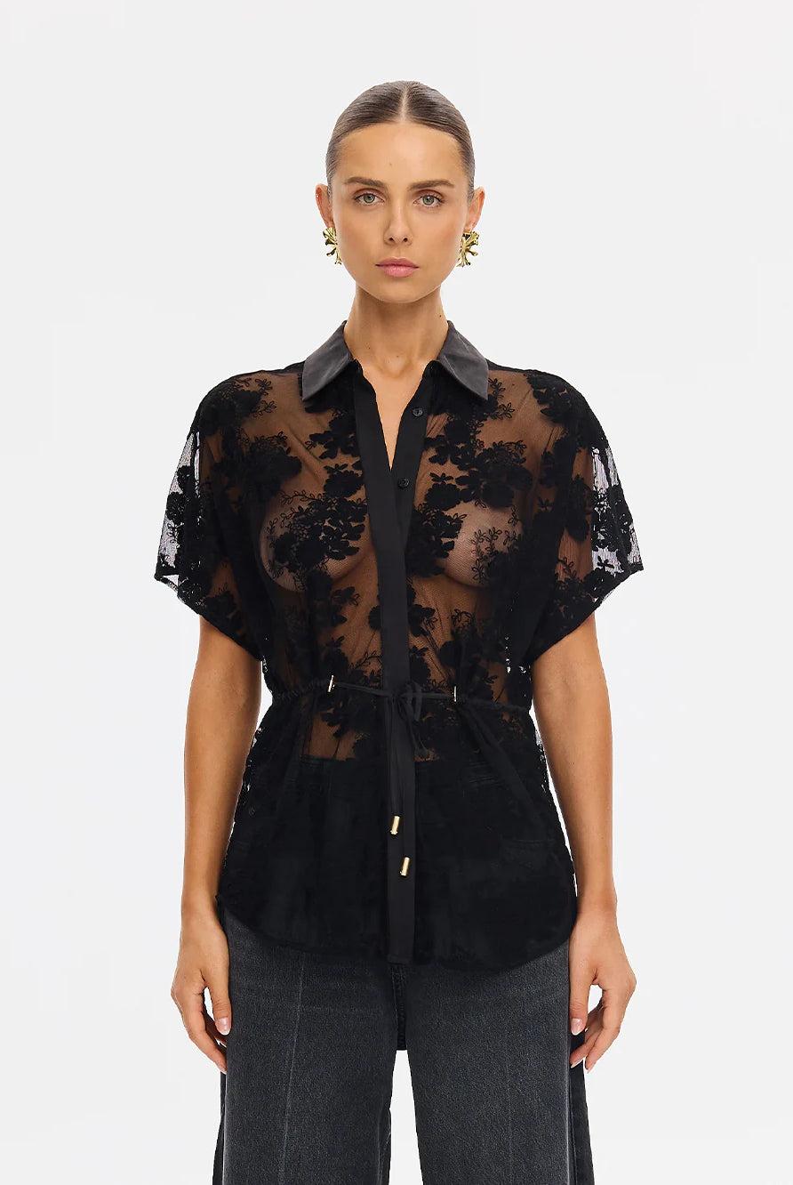 Kivari - Jaxon Lace Shirt (Black) Kivari