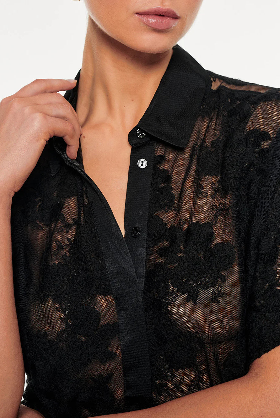 Kivari - Jaxon Lace Shirt (Black) Kivari