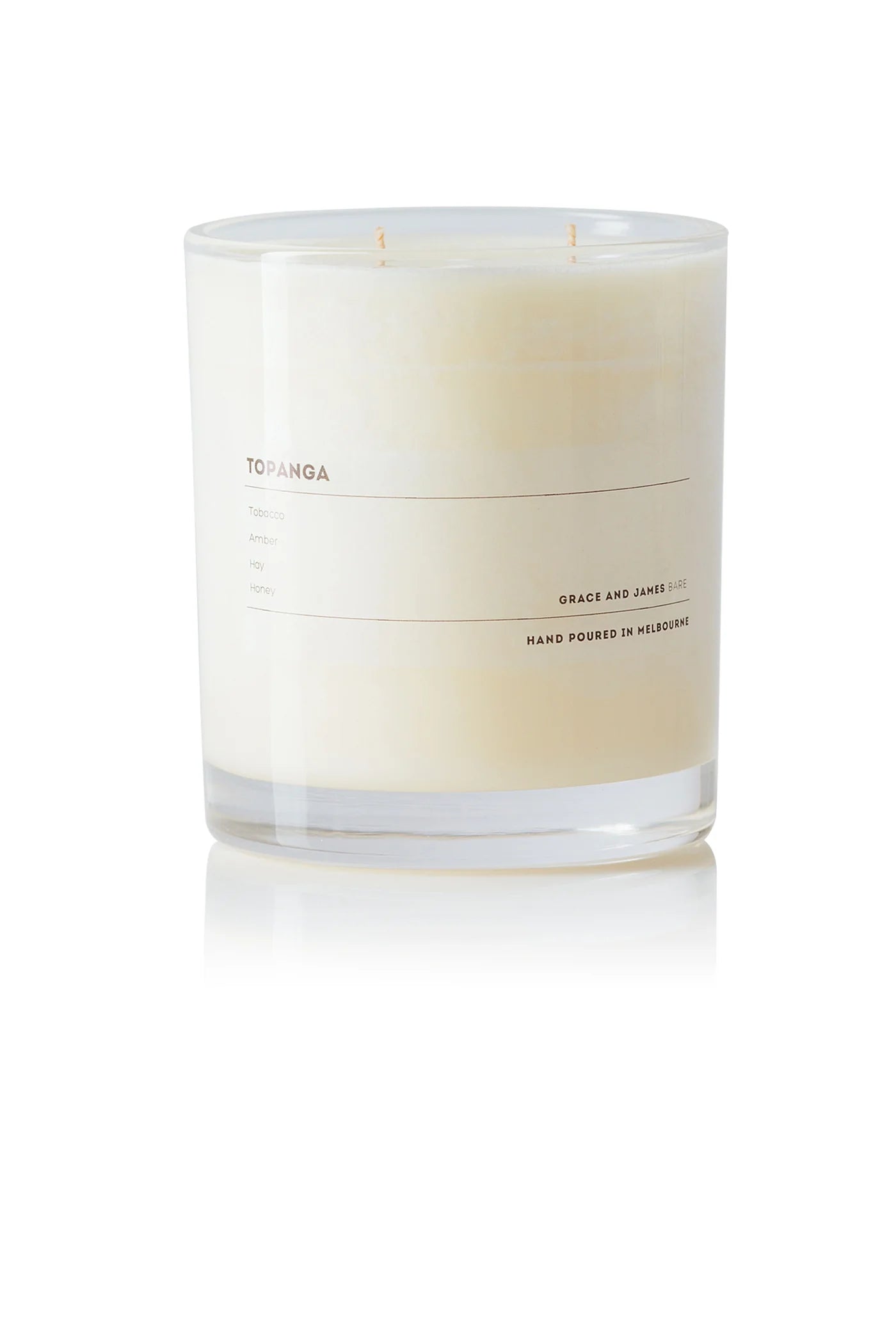 Grace and James Bare 80hr Candle - Topanga Grace and James