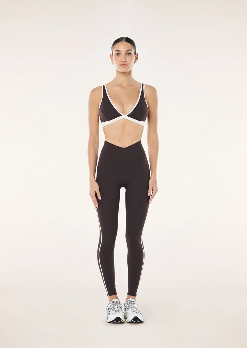 P.E Nation - Vibe Sports Bra (Coffee/Whisper White) P.E Nation