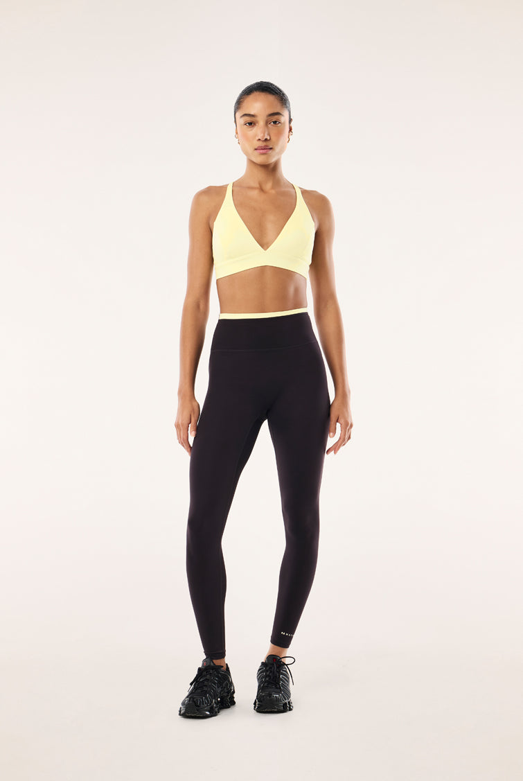 P.E Nation - Vita Full Length Leggings (Black Bean/Soft Yellow) P.E Nation