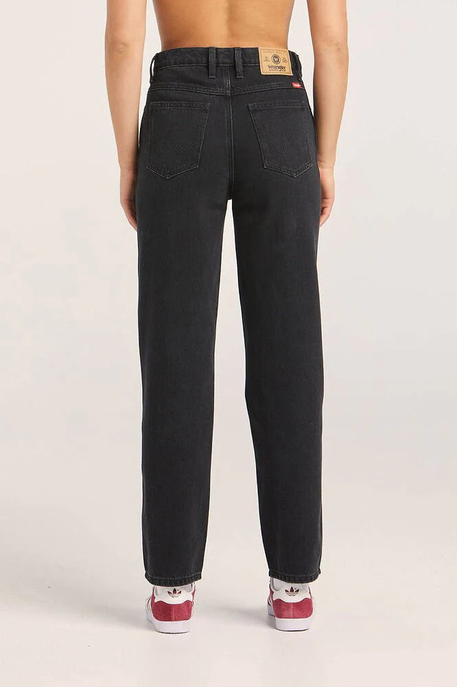 Wrangler Mid Rise Vintage Straight Jean - Garage Black Wrangler
