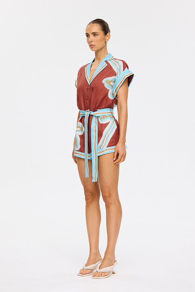 (Pre-Order) Kivari - Enzo Playsuit (Maroon) Kivari