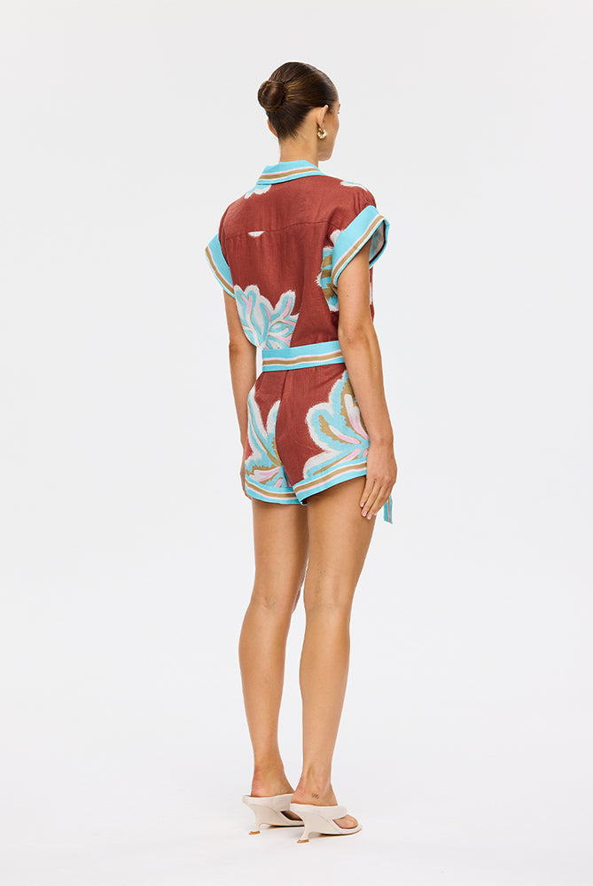 (Pre-Order) Kivari - Enzo Playsuit (Maroon) Kivari