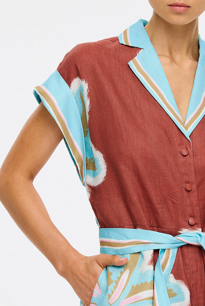 (Pre-Order) Kivari - Enzo Playsuit (Maroon) Kivari