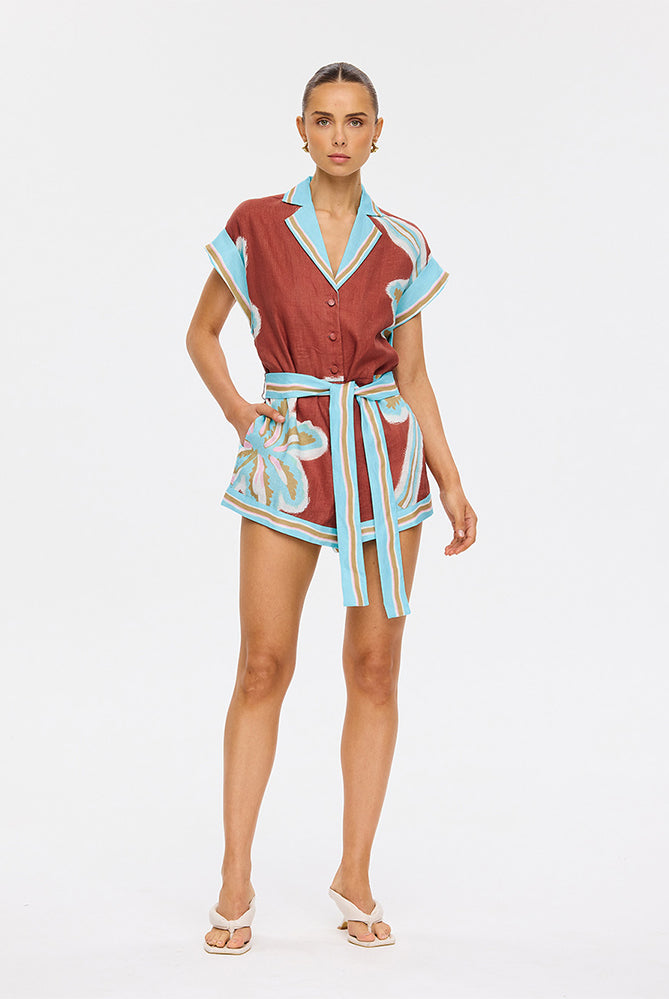 (Pre-Order) Kivari - Enzo Playsuit (Maroon) Kivari