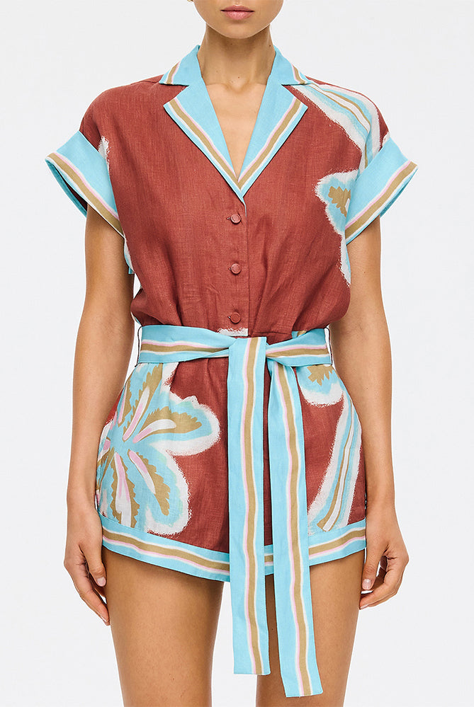 (Pre-Order) Kivari - Enzo Playsuit (Maroon) Kivari