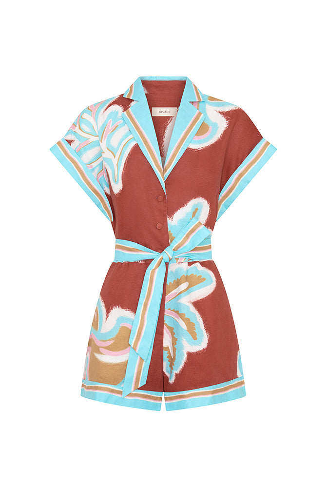 (Pre-Order) Kivari - Enzo Playsuit (Maroon) Kivari