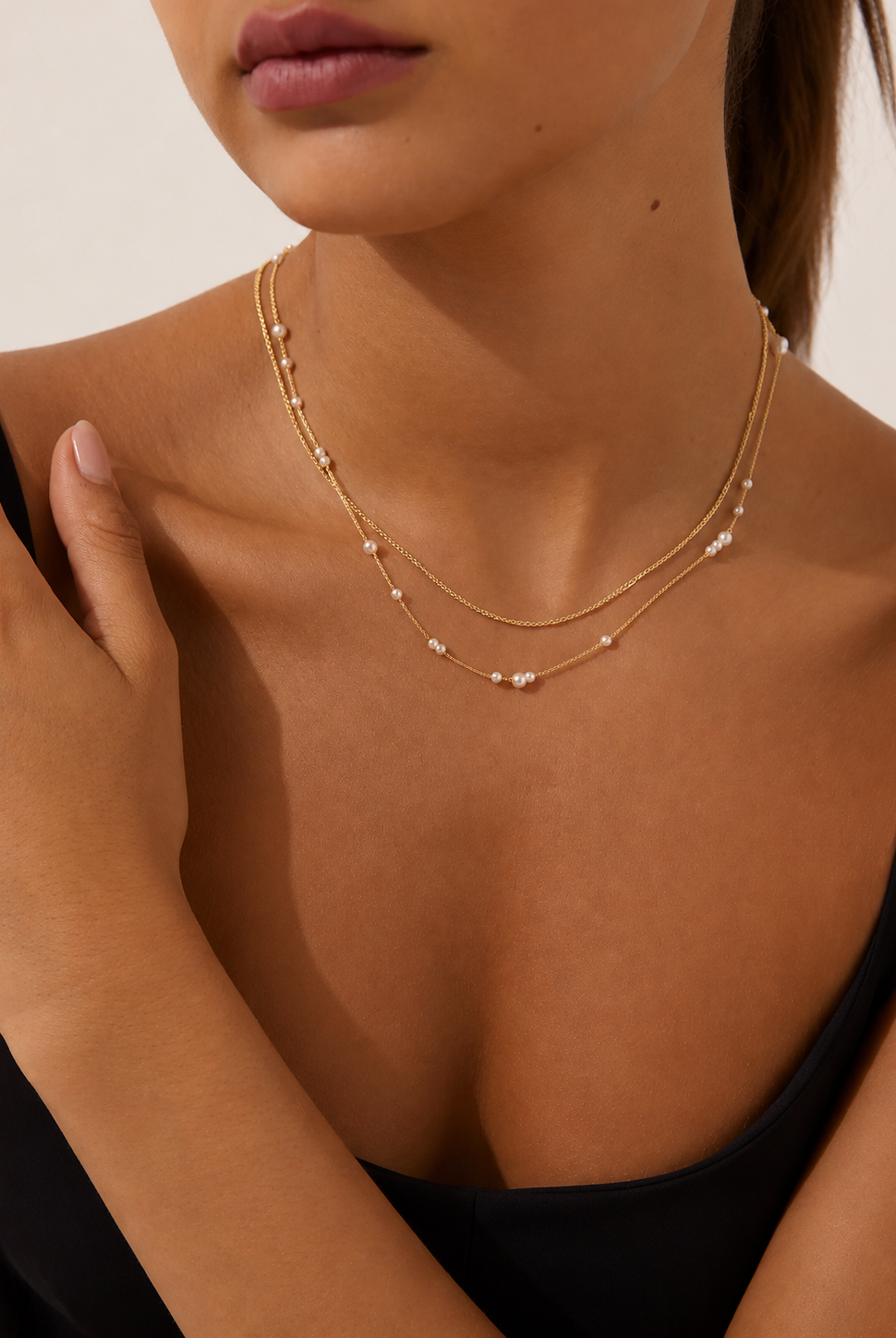 Pear Layered Necklace Dear Blackbird Boutique