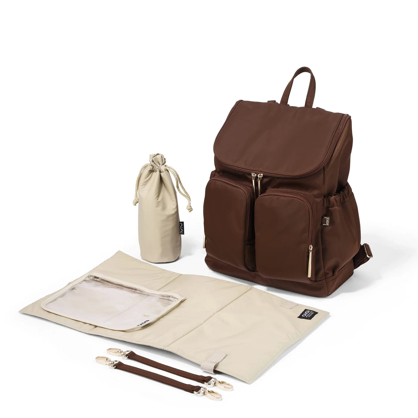 OiOi - Signature Nappy Backpack (Chocolate Nylon) OiOi