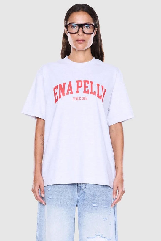 Ena Pelly - Sophia Relaxed Tee (White Marle) Ena Pelly