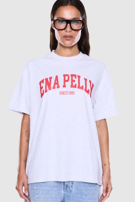 Ena Pelly - Sophia Relaxed Tee (White Marle) Ena Pelly