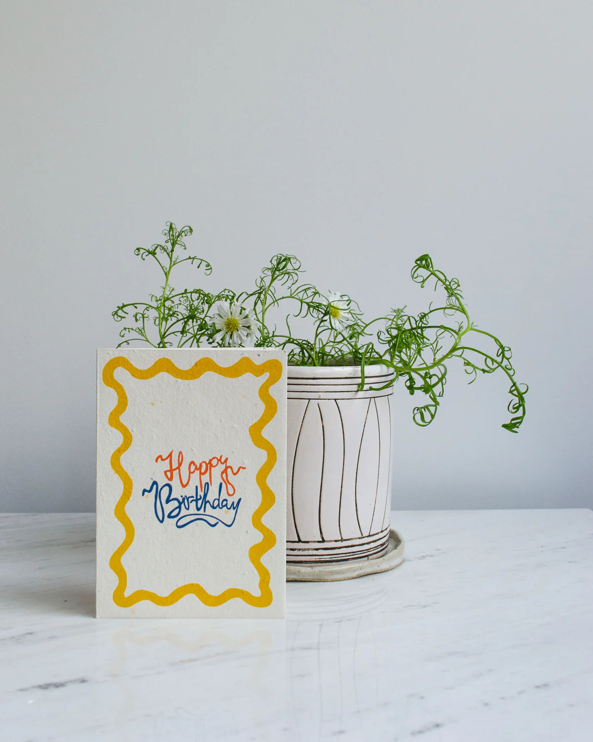 Plantable Card - Happy Birthday (Yellow) Studio Y Creative