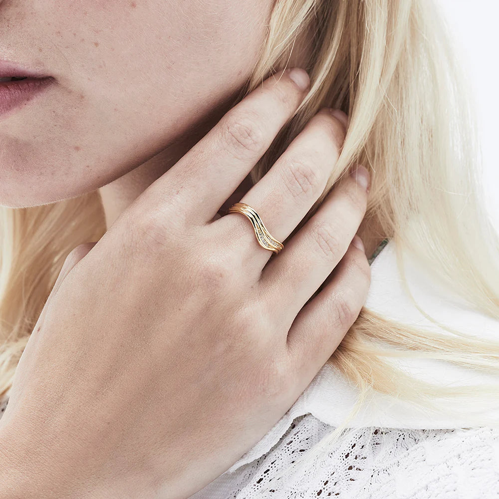 Jolie & Deen Paulina Sterling Silver Ring - Gold Jolie & Deen