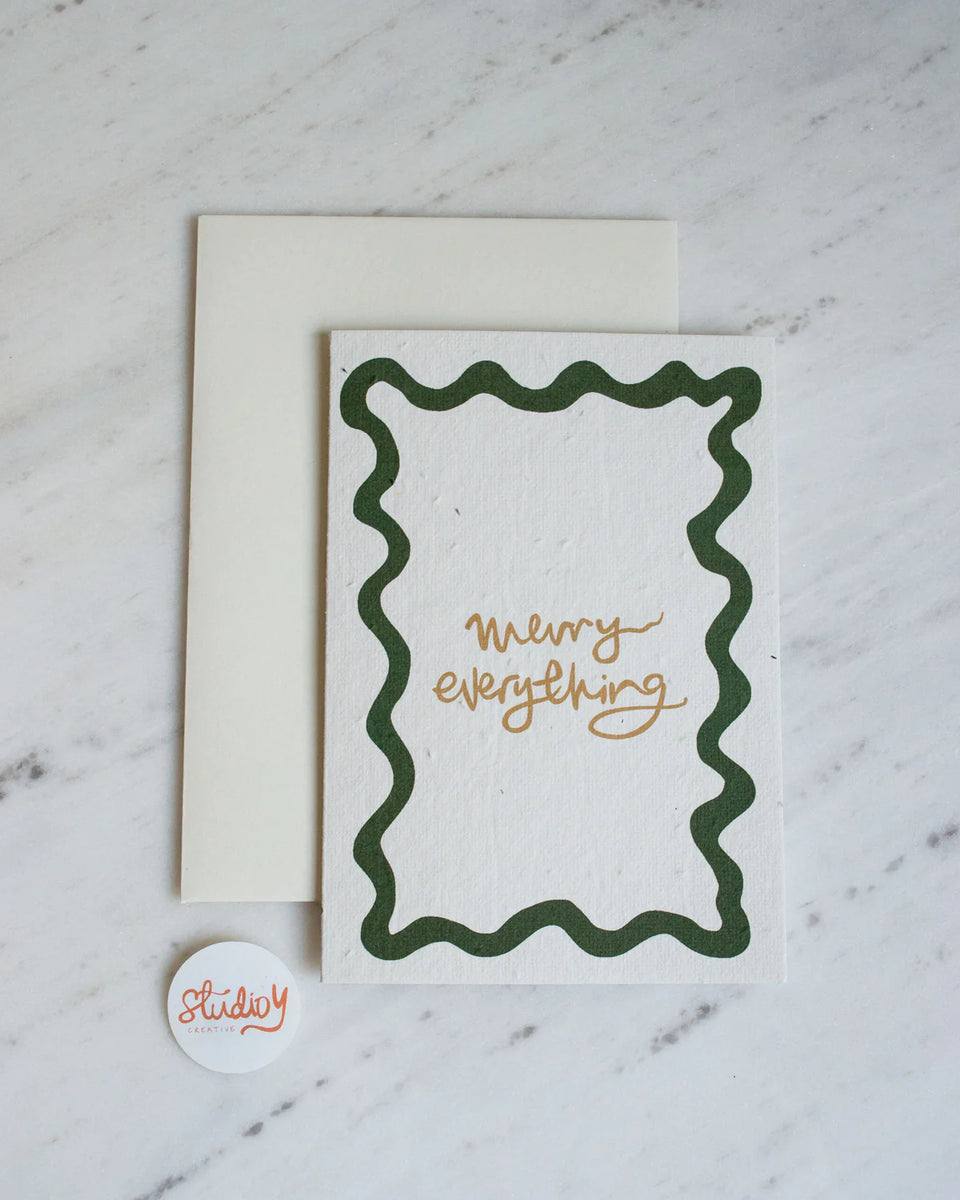 Plantable Card Merry Everything (Nude) Dear Blackbird Boutique