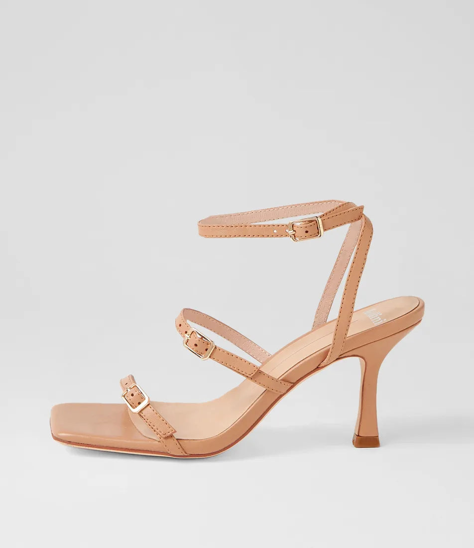 MOLLINI Wova Dark Nude Leather Sandals (Dk Nude) main image 0