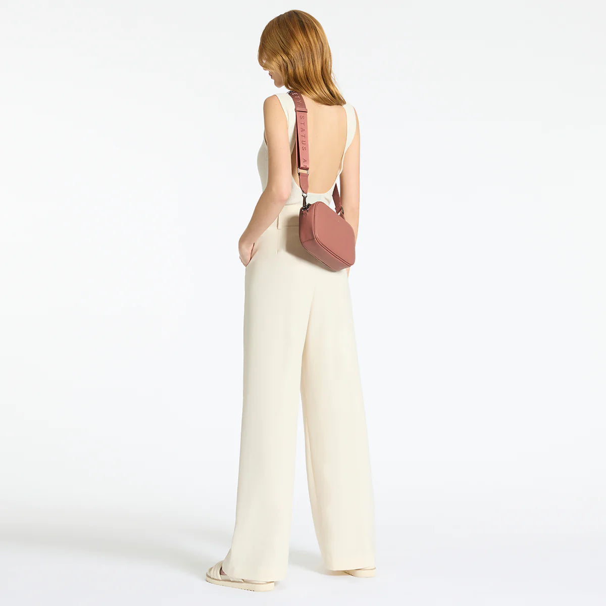 Status Anxiety Plunder With Webbed Strap - Dusty Rose Status Anxiety