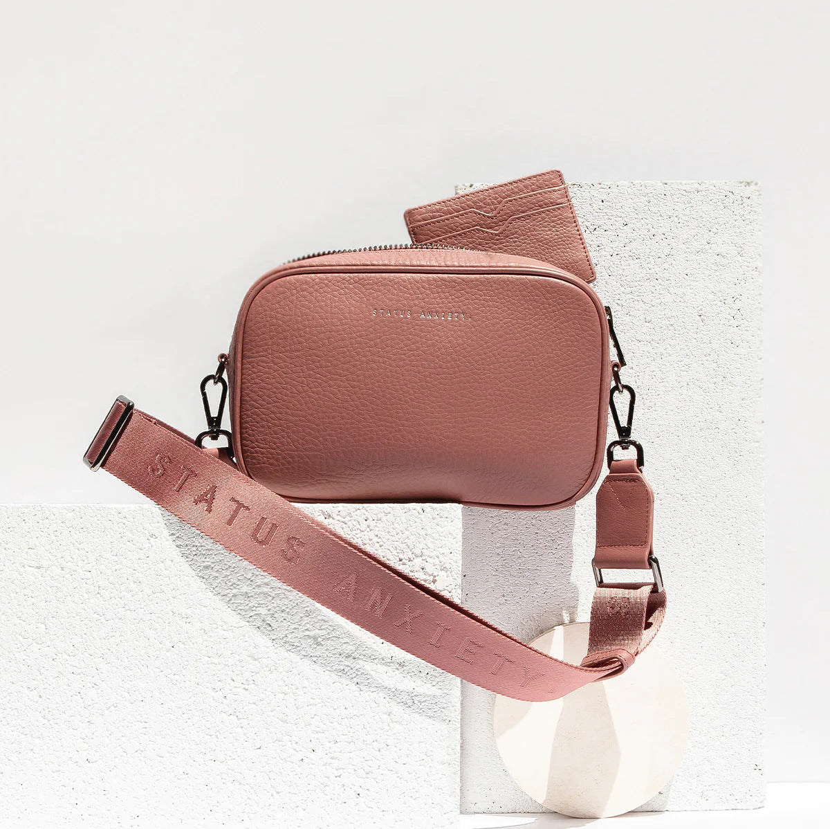 Status Anxiety Plunder With Webbed Strap - Dusty Rose Status Anxiety