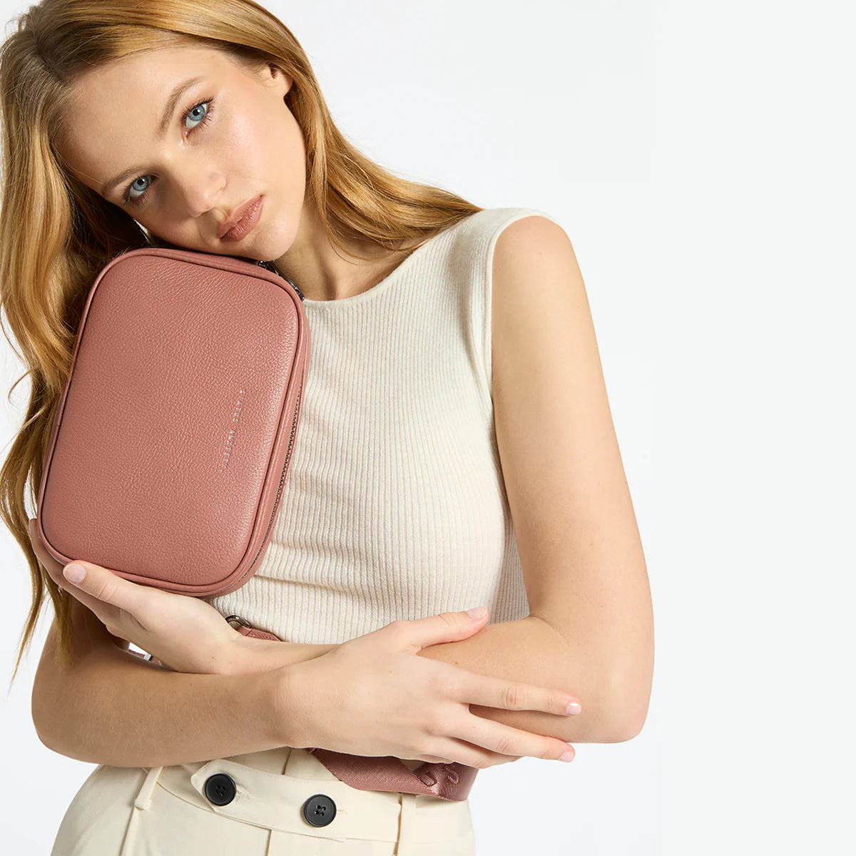 Status Anxiety Plunder With Webbed Strap - Dusty Rose Status Anxiety