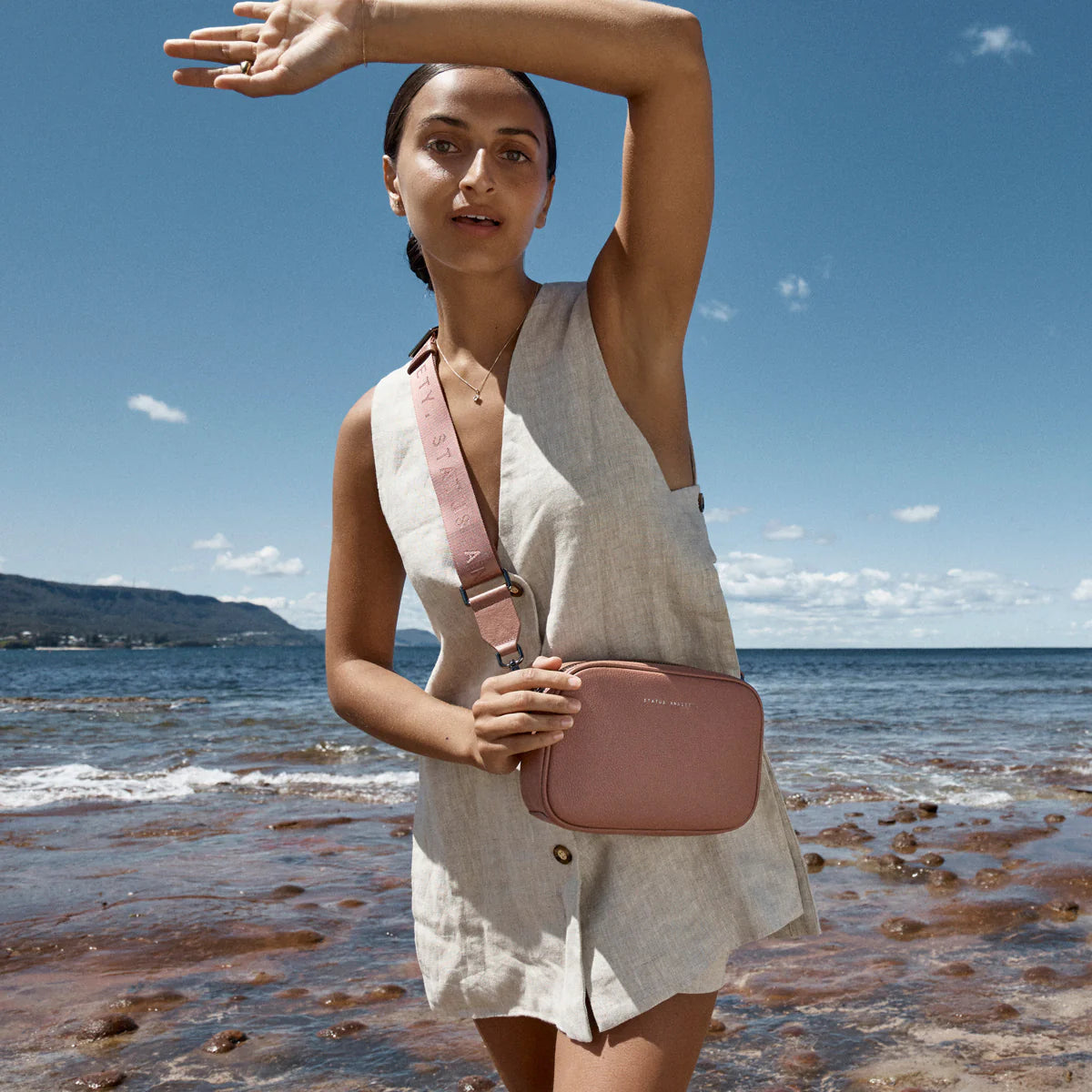 Status Anxiety Plunder With Webbed Strap - Dusty Rose Status Anxiety