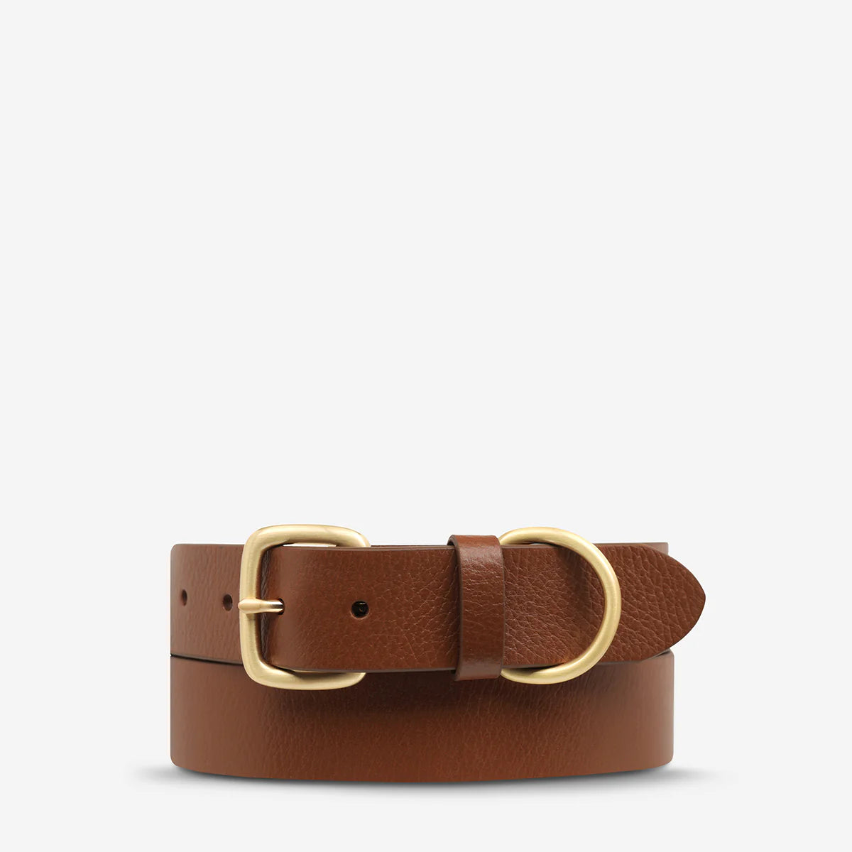Status Anxiety Disarm Belt - Tan/Gold Status Anxiety